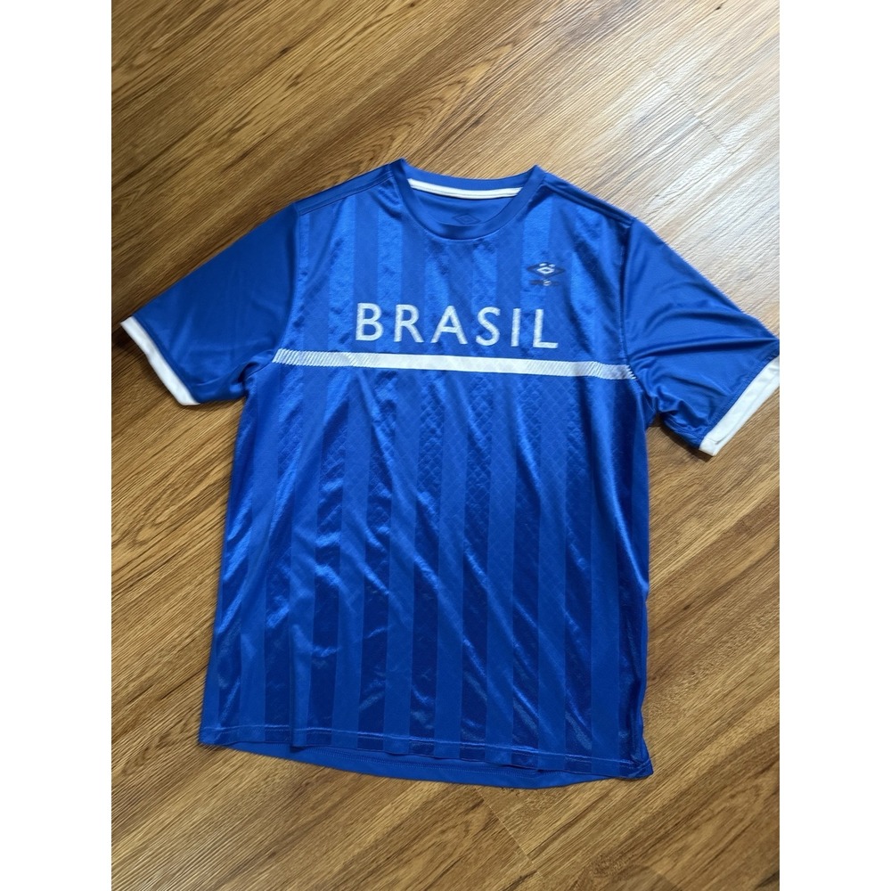 UMBRO Brasil Men's Crew Neck Jersey T-Shirt XL Blue‎